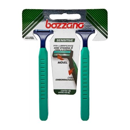 Aparelho de barbear bozzano sensitive 2 laminas un