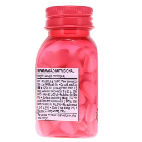 Bala mentos kiss sour sem açúcar morango 38g 360-14
