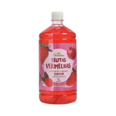 Sabonete Líquido Denomax Frutas Vermelhas Frasco 1lt - Refil