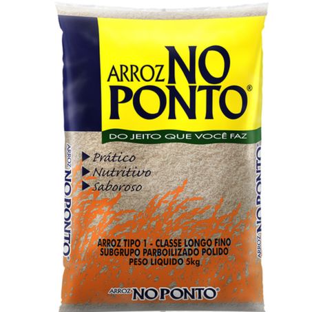 Arroz no ponto 5kg parboilizado