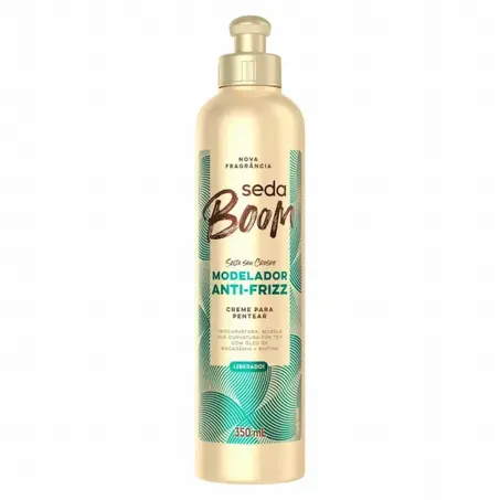 Creme de Pentear Cabelo Cacheado Seda Boom Pro Curvatura Antifrizz 350ml