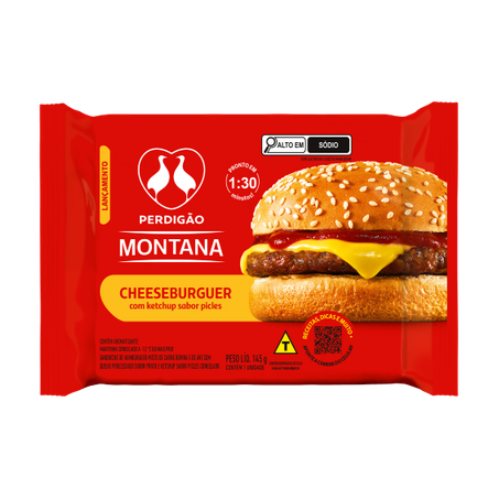 Sanduíche Cheeseburguer Cong Perdigão Montana 145g
