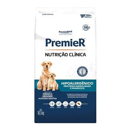 Ração Premier Nutrição Clínica Hipoalergênico para Cães de Médio e Grande Porte 10,1Kg