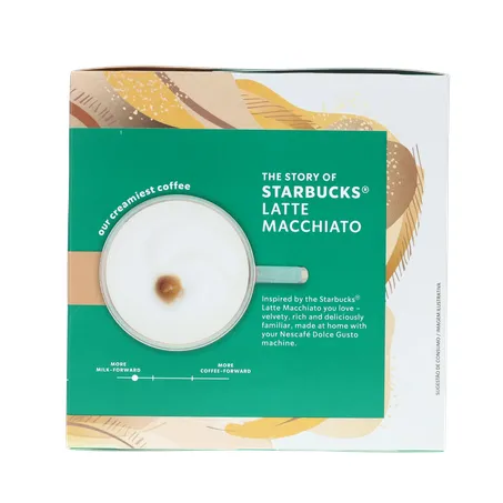 Café com Leite em Cápsula Starbucks Latte Macchiato Nescafé Dolce Gusto Caixa 107,5g 10 Unidades 360-9