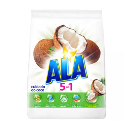 Sabao em po ala cuidado do coco 400g