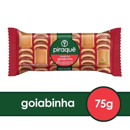 BISC.RECH.PIRAQUE 75G ROLADINHO GOIABINHA CX 40.0