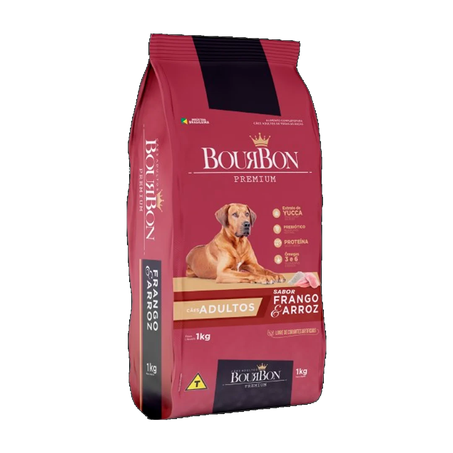 Raçao Bourbon Premium 1kg Frango e Arroz