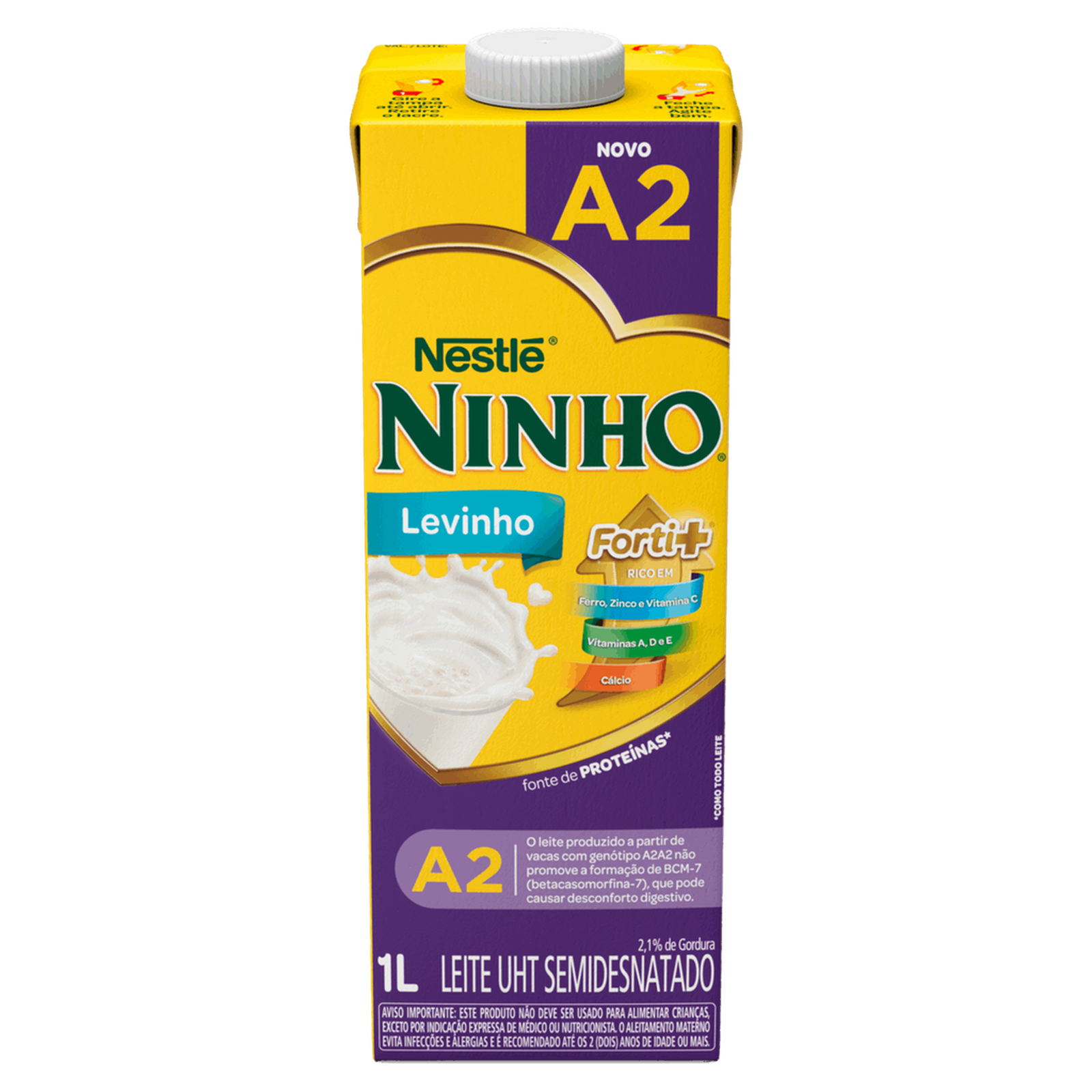 Pack leite lv ninho uht cx 12 und 1lt a2 levinho