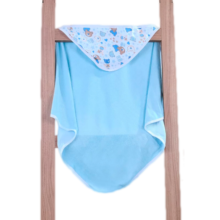 Toalha bene casa baby c/capuz 70x70cm azul