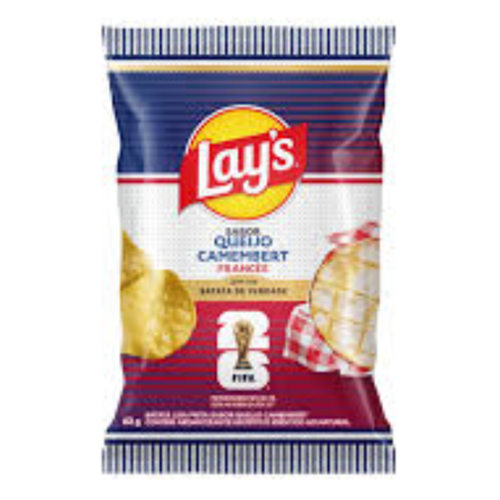 Salgadinho batata lays 62g queijo camembert frances