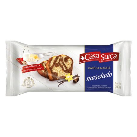 BOLO MESCLADO CHOCOLATE E BAUNILHA CASA SUÍÇA CAFÉ DA MANHÃ