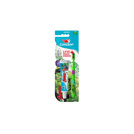 KIT CONDOR GEL+ESCOVA+ESTOJO KIDS AVENGERS 2 A 5 ANOS