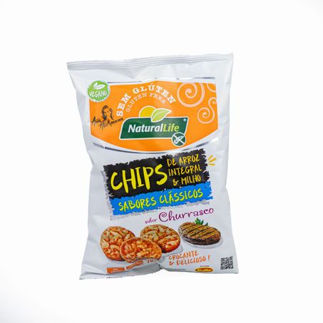 CHIPS DE ARROZ E MILHO SABOR CHURRASCO 70G