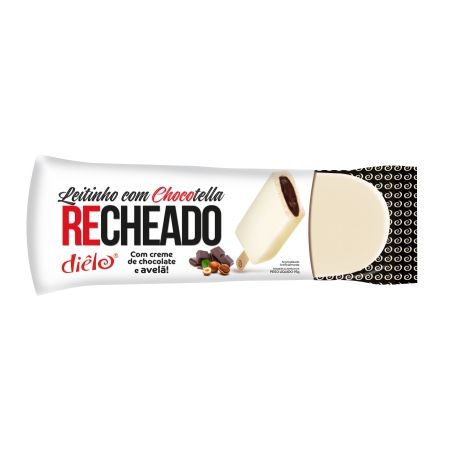 Picolé Mexicano Recheado Diêlo Leitinho com Chocotella Embalagem 90G