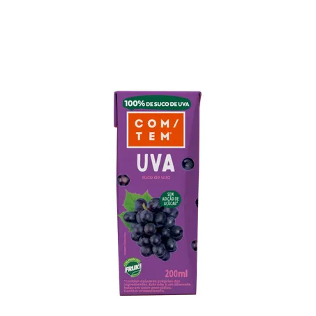 Suco com/tem uva e maçã caixa 200ml