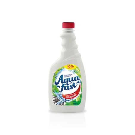 Limpador Desengordurante Cozinha Limão Aquafast Frasco Refil Grátis 10% de Desconto 500ML