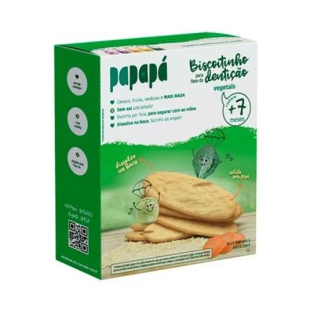 BISCOITO PAPAPA 36G PARA FACE DA DENTICAO VEGETAIS 