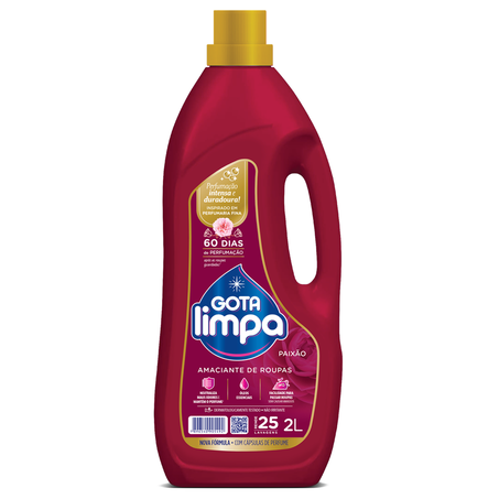AMACIANTE GOTA LIMPA PETALAS PAIXÃO 2L