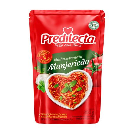 Molho tomate predilecta 300g manjericão