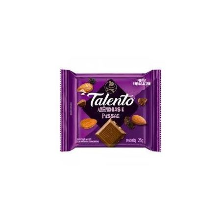 CHOCOLATE GAROTO TALENTO AMENDOA PASSAS 25 G