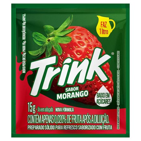 Refresco Em Pó Trink Morango 15g 
 