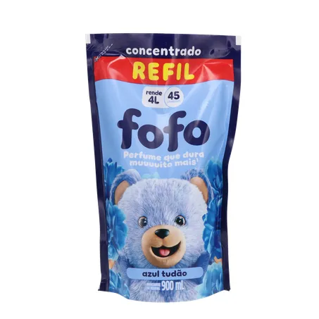 Amaciante de Roupas Concentrado Fofo Azul Tudao 900Ml 360-0