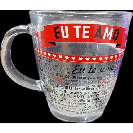 CANECA XICARA VIDRO AMOR 380 ML 53274             