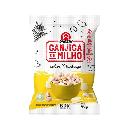 CANJICA DE MILHO MANTEIGA 40G - OKOSHI
