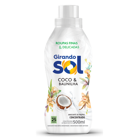 Amaciante girando sol concentrado coco baunilha 500ml