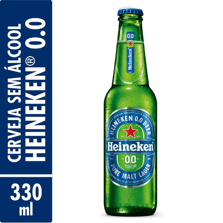 CERVEJA HEINEKEN ZERO ÁLCOOL LN 330ML