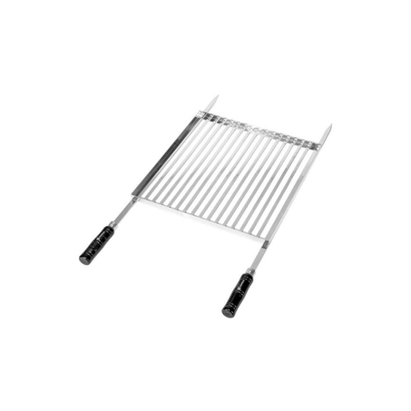 Grelha em Alumínio com Cabo de Madeira Metal Adm 70Cm