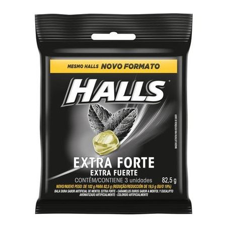 Bala Halls Extra Forte Embalagem 82G