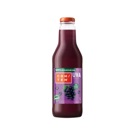 SUCO COM/TEM UVA GARRAFA  1LT