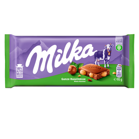 B.CHOC.WHOLE HAZELNUT MILKA 95G
