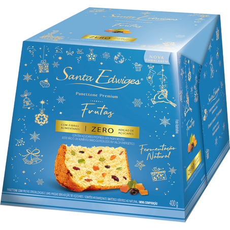 Panettone Com Frutas Zero Adição de Açúcar Se 18x400g