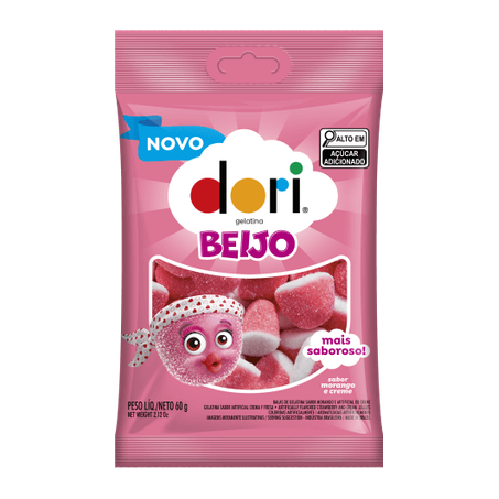 Bala Dori 60g Gelatina Beijo