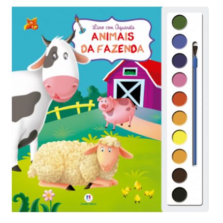 LIVRO C/AQUARELA ANIMAIS DA FAZENDA 98133         