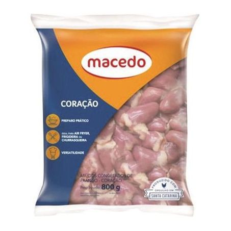 CORAÇAO FRANGO 800GR MACEDO