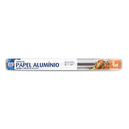 Papel Alumínio Bontraz 45CmX4M