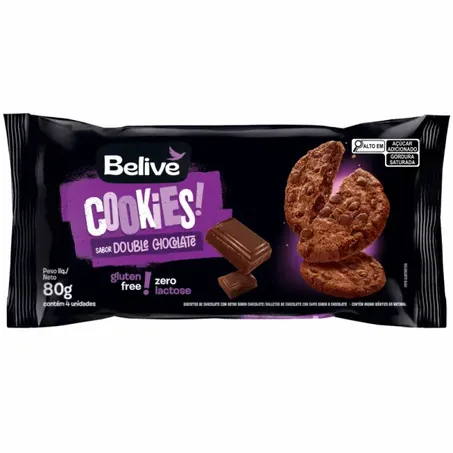 COOKIES DOUBLE CHOCOLATE 80G - BELIVE
