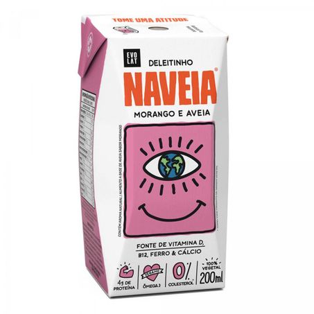 Bebida aveia com morango naveia 200ml