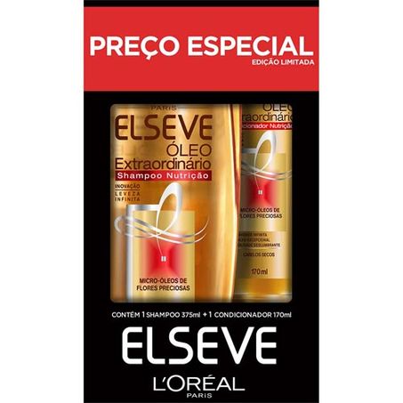 Kit elseve shampoo e condicionador óleo extraordinário