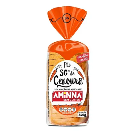 PAO DE CENOURA S/GLUTEN 400G - AMINNA