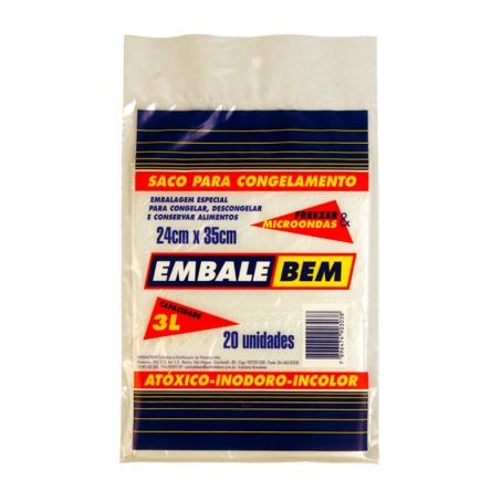 EMBALEBEM BOBINA SACO PLAST 3L C 100UN