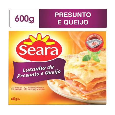 Lasanha Seara Presunto Queijo 600G