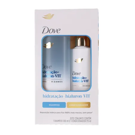 KIT DOVE SH 350ML + COND 175ML HIDRAT + HIALUR