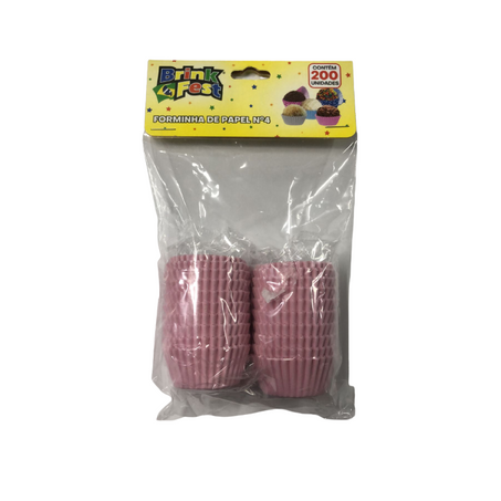 Forminha de papel brink fest n4 c/200 rosa