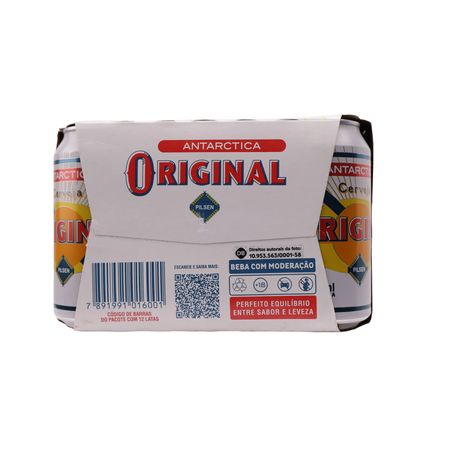 Cerveja antarctica original pilsen 350ml caixa com 12un 360-16