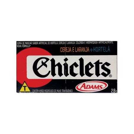 Goma de Mascar Adams Chiclets Cereja E Laranja + Hortelã Embalagem 2.8G