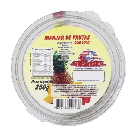 Doce Manjar Frutas Aragel 250g 